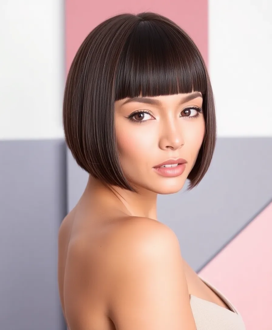 21 Chic Medium Length Haircuts That Suit Every Face Shape (You'll Love #14!) - 3. Blunt Cut
