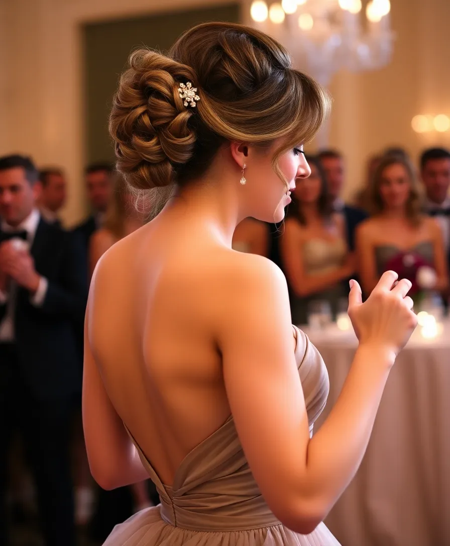 21 Chic Medium Length Haircuts That Suit Every Face Shape (You'll Love #14!) - 21. The Romantic Updo