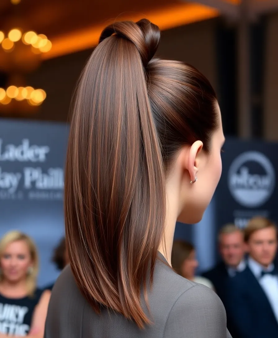 20 Short Layered Haircuts That Are Taking Over 2023 (Get Inspired Now!) - 19. Sleek Layered Ponytail