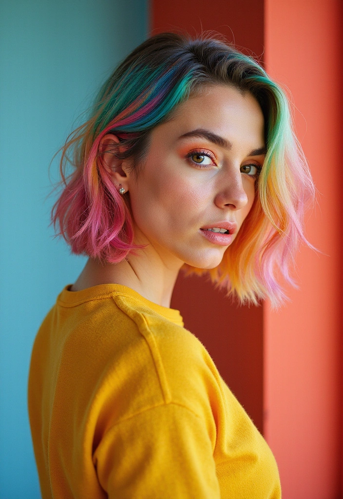 21 Lob Haircut Inspirations You'll Want to Try Right Now (You Won't Believe #14!) - 13. Colored Lob