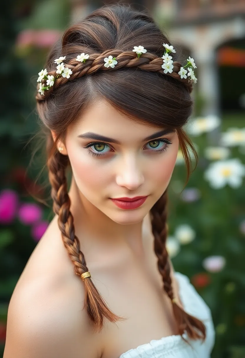 21 Stunning Medium Length Hairstyles That Will Transform Your Look Forever! - 7. Braided Crown