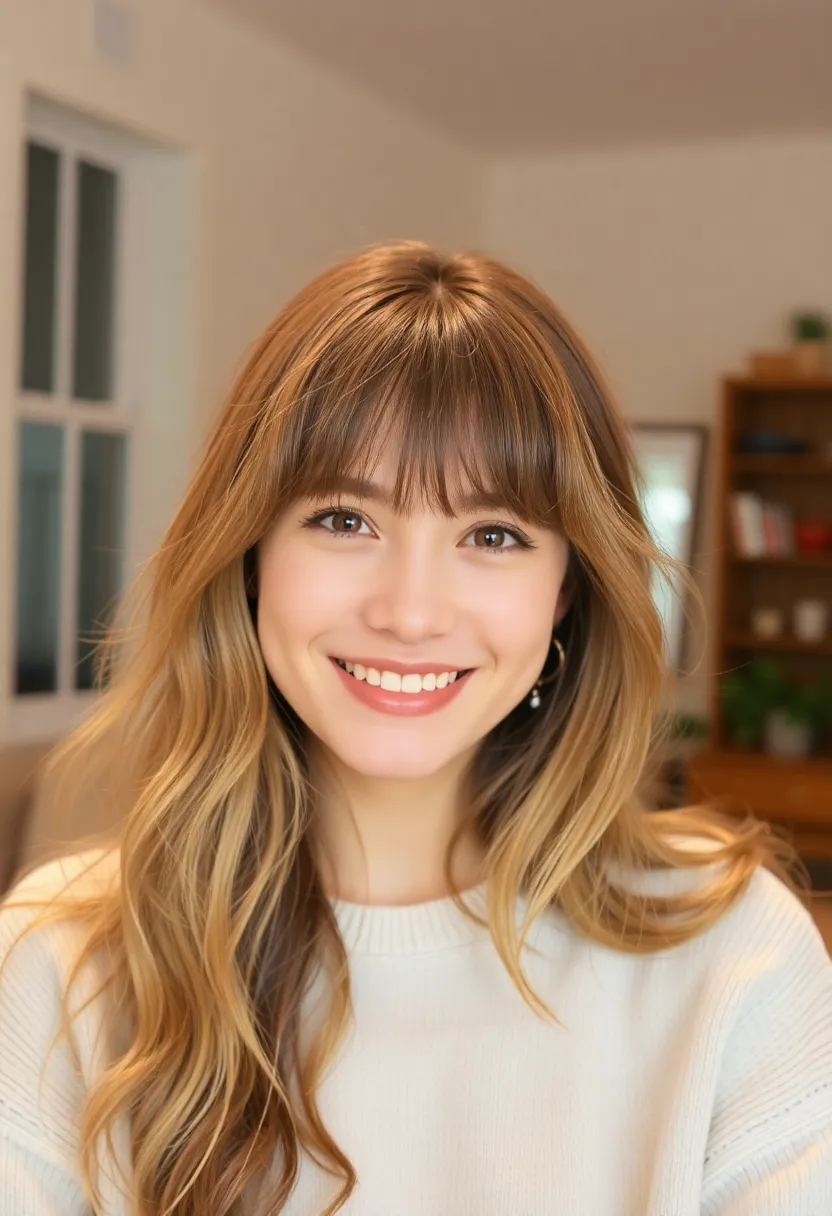 21 Stunning Medium Length Hairstyles That Will Transform Your Look Forever! - 11. Wispy Bangs