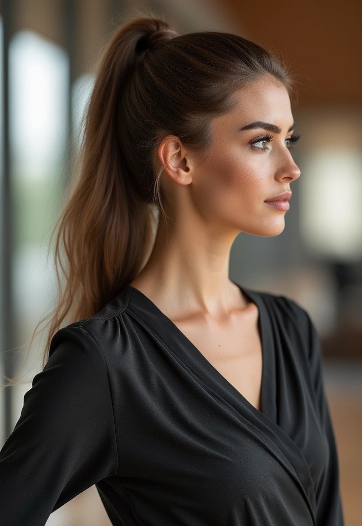 21 Stunning Haircut Ideas for Long Hair That Will Transform Your Look! - 14. Sleek Ponytail with Volume