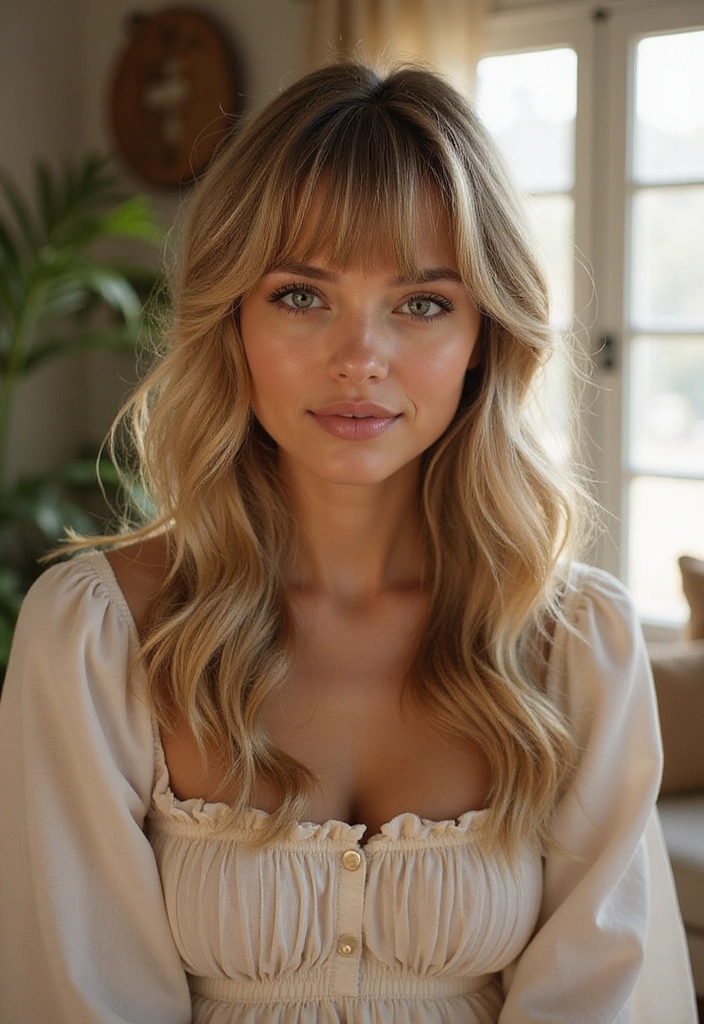 21 Stunning Haircut Ideas for Long Hair That Will Transform Your Look! - 7. Soft Waves with Bangs