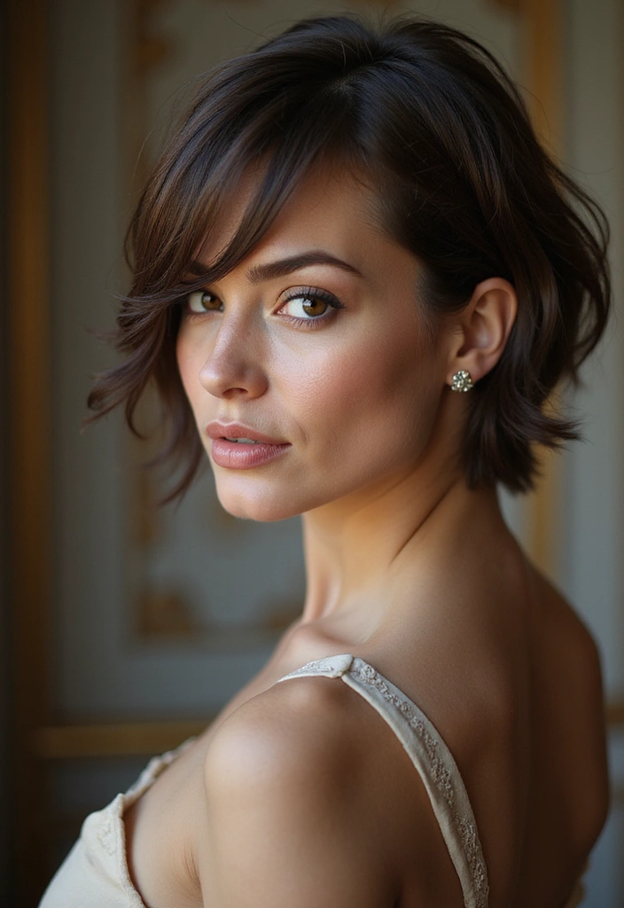 21 Trendy Haircuts for Short Hair That Will Turn Heads Everywhere! - 17. Side-swept Short Hair