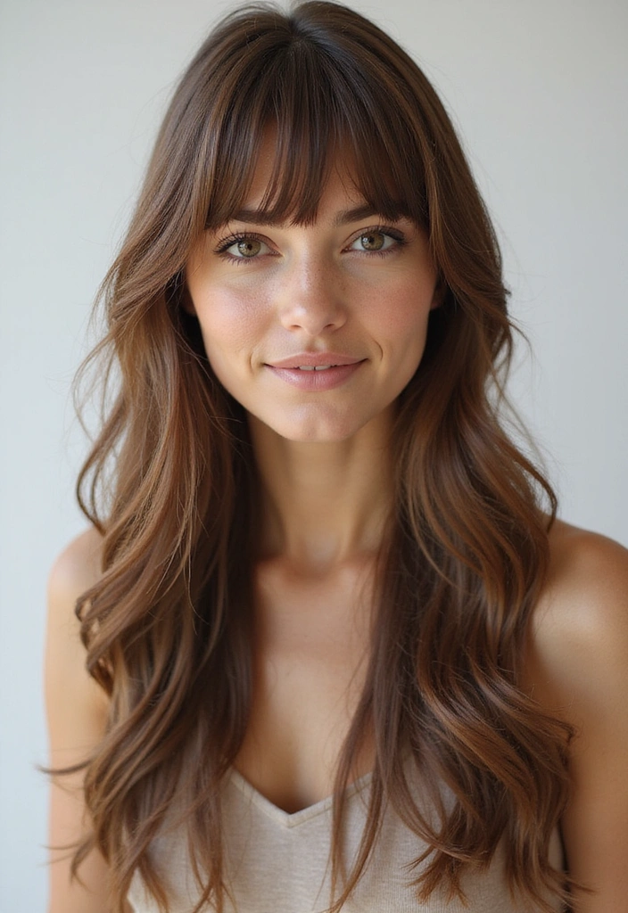 21 Must-See Trendy Haircuts for Long Hair (Your Next Look Awaits!) - 12. Long Curtain Bangs