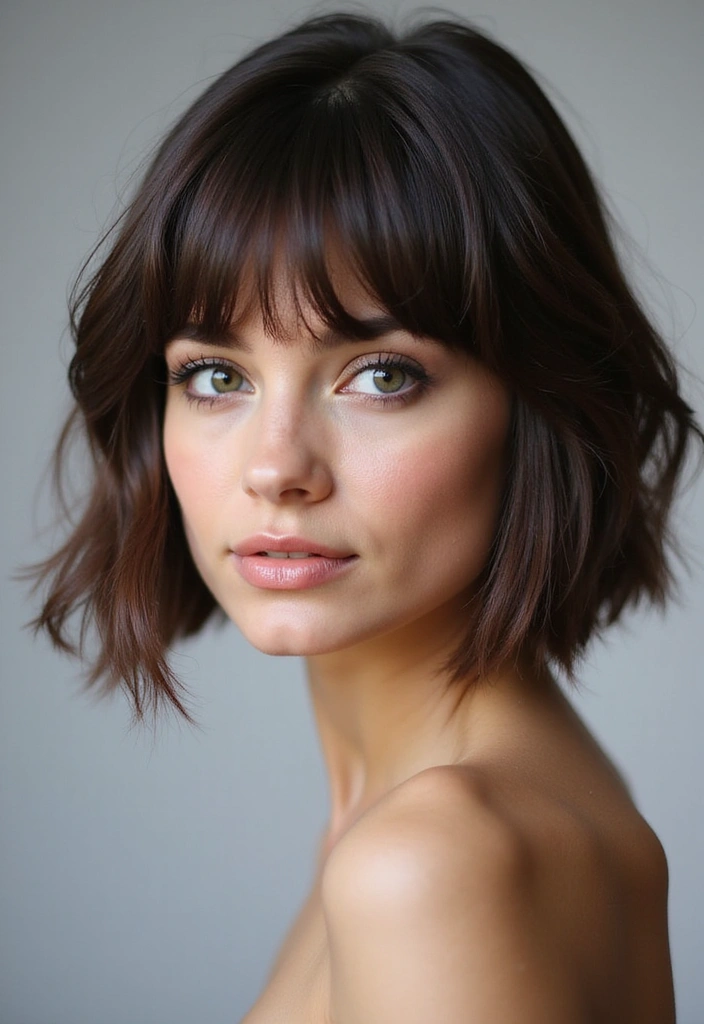 21 Stunning Medium Layered Haircuts You Need to Try ASAP (Wait Until You See #9!) - 5. Layered Bob with Bangs