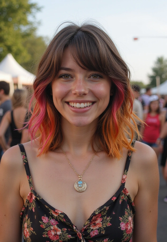 21 Stunning Medium Haircuts for Women That Will Turn Heads! - 17. Colored Strands