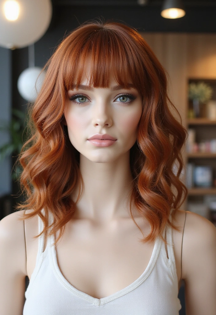 21 Effortlessly Chic Medium Haircuts You Must Try This Year (Wait Until You See #5!) - 12. Layered Bangs