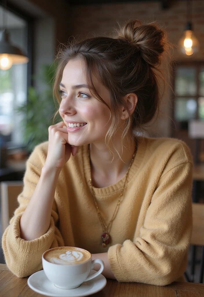 21 Stunning Medium Haircuts for Women That Will Turn Heads! - 16. Messy Bun with Loose Strands