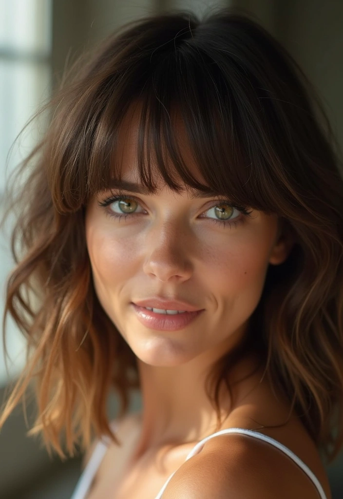 21 Gorgeous Butterfly Haircuts for Long Hair That Are Pure Magic! - 15. Butterfly Cut with Side Swept Bangs