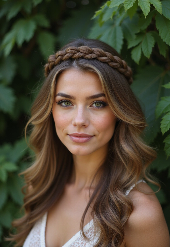 21 Layered Curly Hairstyles That Will Transform Your Look Instantly! - 17. Crown Braid with Layers
