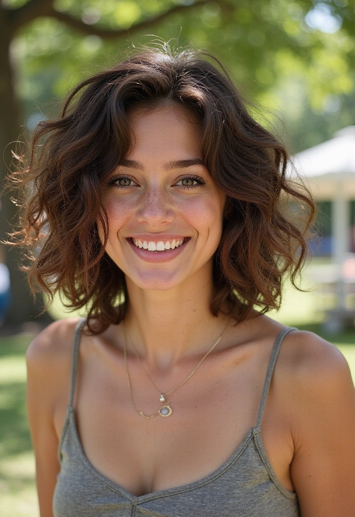 21 Layered Curly Hairstyles That Will Transform Your Look Instantly! - 8. Messy Bob