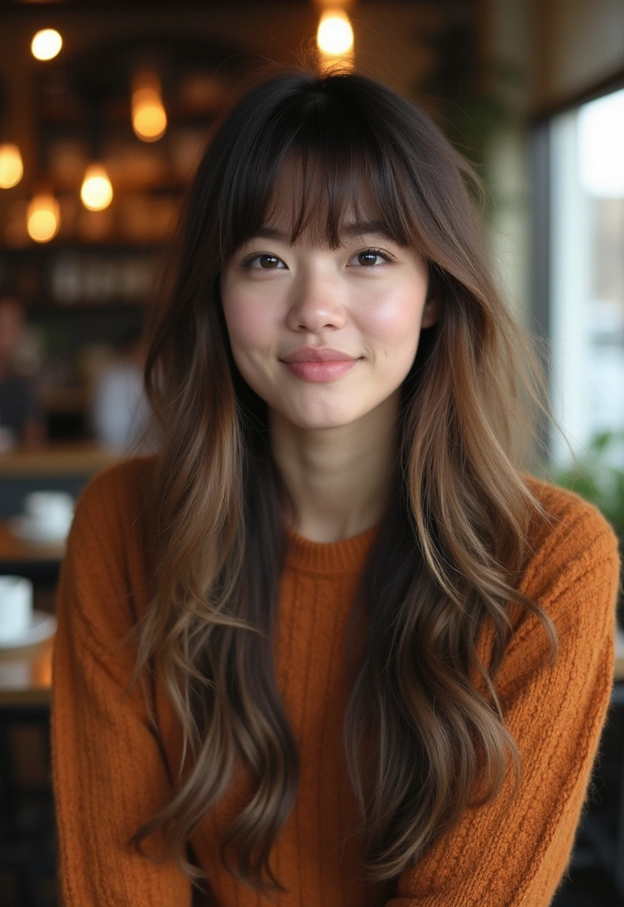 Unleash Your Inner Goddess: 21 Stunning Long Haircut Ideas to Try Now! - 7. Layered Curtain Bangs